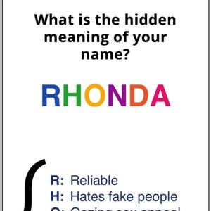 Meet your Posher, Rhonda